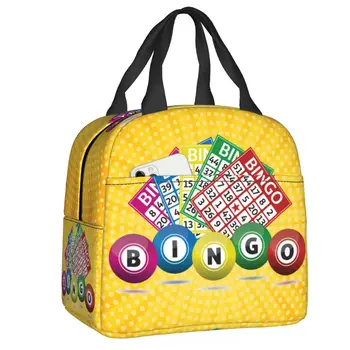 Vruće igre Bingo, usamljena torba za ланча, za rad, škole, zatvoreni, er, termalna kutija za Bento, ženske, dječje torbe-тоут, posuda za jelo Slika
