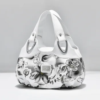 Luksuzne torbe s cvjetnim dizajnom, pazuha torbu s gornjom ručkom, ženske torbe preko ramena, torba-instant poruke od umjetne kože, ženska torba-тоут, torba-тоут Početna Slika