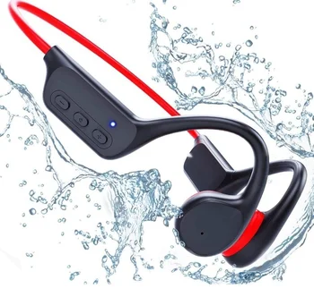 Slušalice s koštane vodljivosti Bluetooth 5.3 bežične slušalice s otvorenim ušima s mikrofonom u 32 GB memorije IPX8 vodootporan sportski slušalice Slika