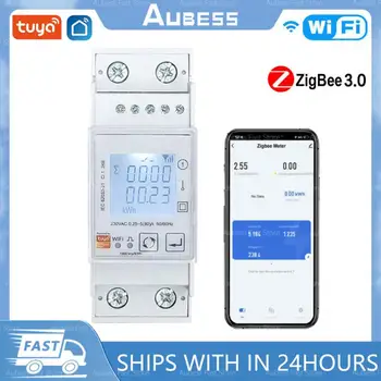 Tuya Wifi, Zigbee 110 220 80A Pametan Dvostrani Dvosmjerno Brojilo energije Brojilo Monitor Brojač potrošnje Energije kwh Slika