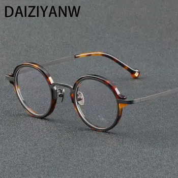 Muška okrugli okvira za naočale od visoko-kvalitetne acetata, metalna носовая podrška, klasicni okrugli okvira za naočale na recept, ženske optički naočale Slika