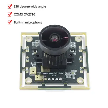 Modul za USB kamere 1080P OV2710 Video 2MP 130 Stupnjeva širokokutni Objektiv Ručno Fokusiranje Ugrađeni Mikrofon MJPEG/Naknada web kamere YUY2 Slika