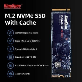 KingSpec 1 TB, 2 TB M2 SSD sa cache M. 2 PCIe NVME Ssd 512 GB Interni Hard disk za Laptop sa Dram za PS5 Slika