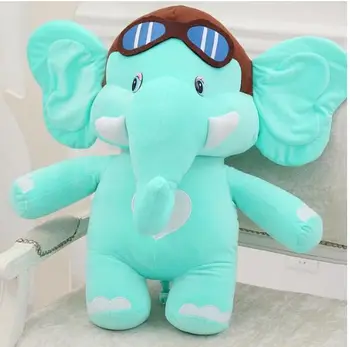 prosječna veličina slatki plišani slon igračka plava crtani film slon lutka dar oko 45 cm Slika