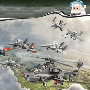 Vojni borbeni avion, dječji blok od malih čestica, model igračke, ukras 4001-5006 J-15 Slika