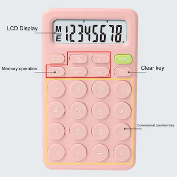 Elektronski kalkulator s baterijskim napajanjem, lako считываемая aritmetička operacija, hrapav elektronički kalkulator s prozirnim zaslonom Slika