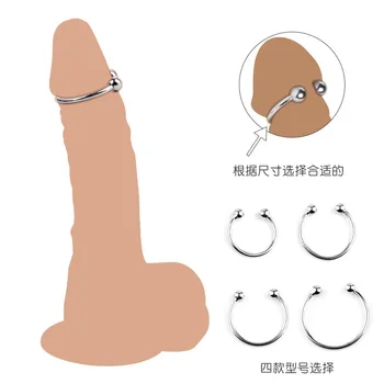 Prsten za kašnjenje penisa Seks-igračke za muškarce, Бондажи, kopča za odgađanje ejakulacije muškaraca, robe za odrasle, metalni sigurnosni prsten za muškarce Slika
