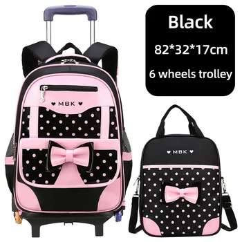 Kvalitetan školski ruksak s kotačima, vodootporan školske torbe za djevojaka, багажная torba, dječje torbe Slika