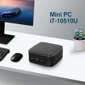 Mini PC 10-og generacije Intel Core i7 10510U i5 10210U i3-10110U DDR4 M. 2 NVMe SSD Windows 11 Linux 4K UHD IR kontrola 2,4/5,0 G WiFi Slika