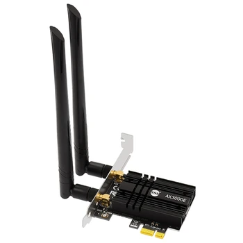 SSU AX3000E tri-band 2974 Mbit/s WiFi6 PCIe Wifi Adapter Bluetooth5.2 Bežične 2,4 G/5G/6GHz 802.11 Ac/AX 6G Wi-Fi 6E Kartica za PC Slika